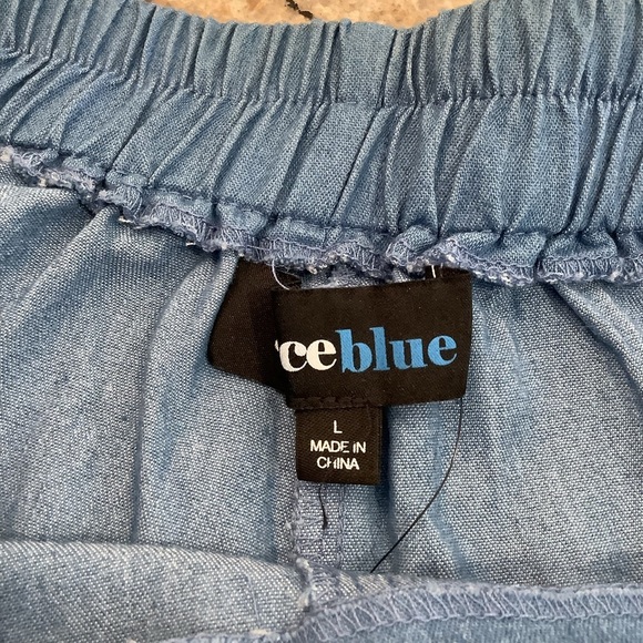 Alice Blue Wide Leg Pants Size Large Pull On Style - Picture 4 of 8